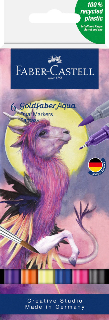 MARKER SOLUBIL 2 CAPETE SET 6 BUC FANTASY GOLDFABER FABER-CASTELL MARKER SOLUBIL 2 CAPETE SET 6 BUC FANTASY GOLDFABER FABER-CASTELL